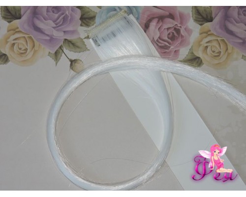 Цветная прядь, 50 см, цв. белый - 1 шт.