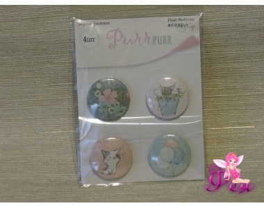Набор скрап-фишек Purr Purr, 4 шт