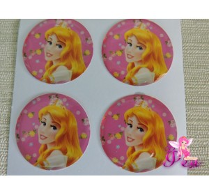 Кабошон силикон 25мм (на клеевой основе), "Принцесса Аврора"