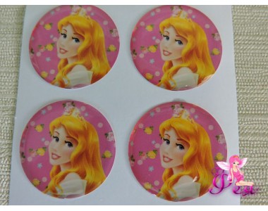 Кабошон силикон 25мм (на клеевой основе), "Принцесса Аврора"