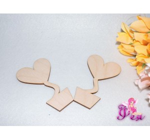 Заготовка из фанеры 10 см «Топиарий сердце»