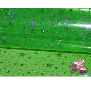 Декоративная пленка "Звезды" 0,5 мм, цв. зеленый