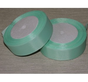 Однотонная репсовая лента 25 мм,  цв. бледно-бирюзовый -1 м