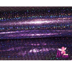 Искусственная кожа "Чешуя" 0.7 мм, цв.  сиреневый