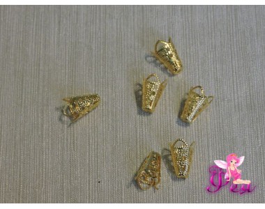 Шапочка для бусин "Конус", золото - 1 шт