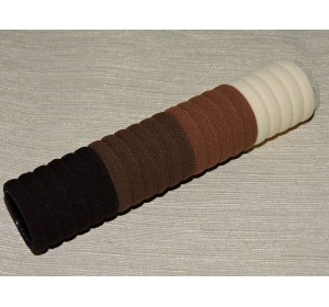 Бесшовные резинки для волос 3 см, в тубе 22 шт (коричневые)