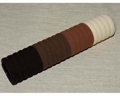 Бесшовные резинки для волос 3 см, в тубе 22 шт (коричневые)