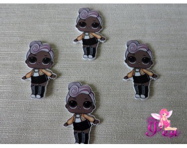 Кабошон-вырубка  40*22 мм, Лол (пластик)  - 1шт