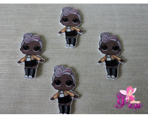 Кабошон-вырубка  40*22 мм, Лол (пластик)  - 1шт