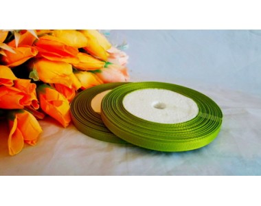 Репсовая однотонная 6мм*18 м, цв. светло-зеленого