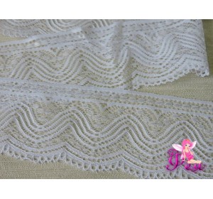 Кружево-стрейч 6 см*1м, цв. белый