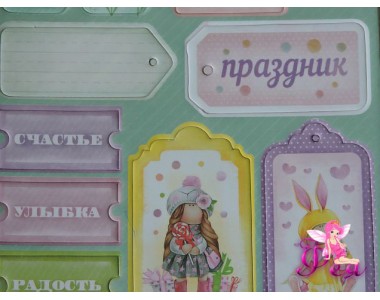 Чипборд для скрапбукинга Sweet Girls RU, 18 шт