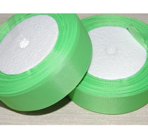 Однотонная репсовая лента 25 мм,  цв.  салатовый -1 м