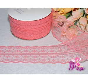 Кружево капрон 45мм кораллового цвета