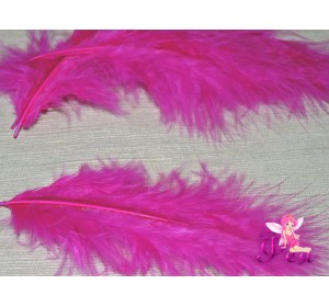 Перо декоративное 11см, цв. фукси - 1шт