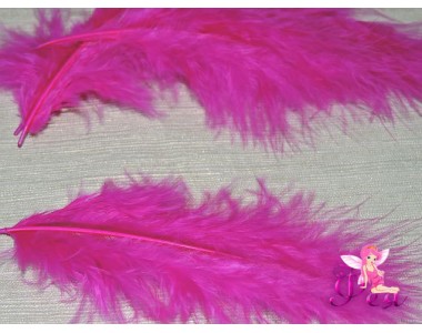 Перо декоративное 11см, цв. фукси - 1шт