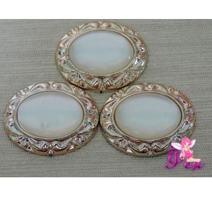 Кабошоны флоризель пластик, цв.золото 32*30мм