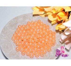 Бусинки 8 мм, цв. светло-персиковый (10 шт)