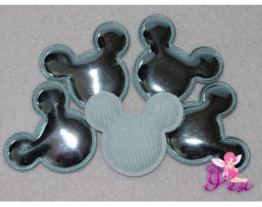 Патч 3D, глянец " Миккки Маус" 4*3,5 см, голубой