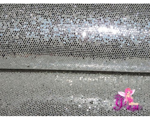 Кожзам "Соты", цв.  серебро - 1 лист   