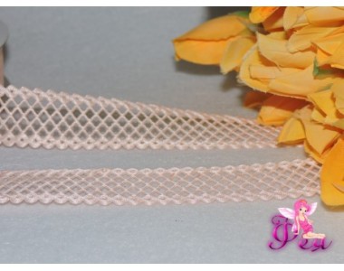 Декоративная лента 25 мм, персикового цвета