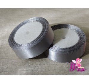 Атласная лента 25 мм, цв. светло-серый - 1м