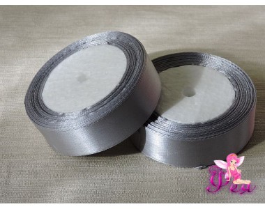 Атласная лента 25 мм, цв. светло-серый - 1м