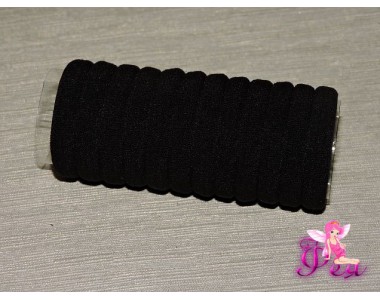 Бесшовные резинки для волос 4 см,  цв. черный в тубе 12 шт