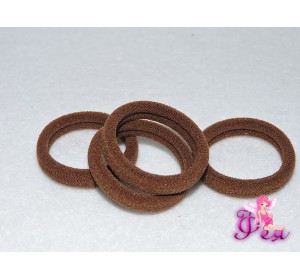 Резинки для волос 3 см, коричневый