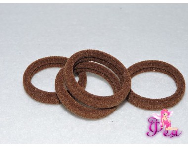 Резинки для волос 3 см, коричневый