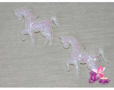 Патч " Единорог" 6*5 см, белый хамелеон - 1шт
