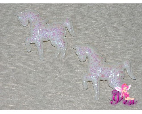 Патч " Единорог" 6*5 см, белый хамелеон - 1шт