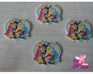 Кабошон-вырубка  30*32 мм, Принцессы (пластик)  - 1шт
