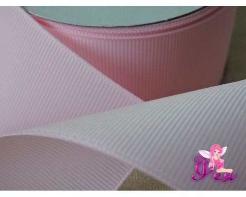 Репсовая лента 40 мм, цв.  светло-розовый - 1м