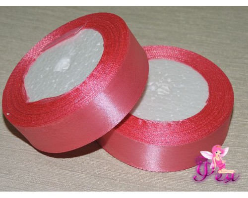 Атласная лента 25 мм, цв. розовый - 1 м