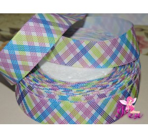 Лента репсовая 25 мм с рисунком "Линии" - 1м