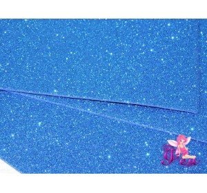 Фоамиран глиттерный, 2 мм, цв. синий  - 1 лист