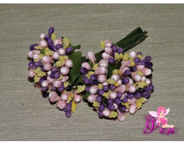 Букетик тычинок с сахарными вставками из 12 шт, цв. разноцветный 2