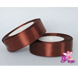Атласная лента 25 мм, цв. шоколадный -1 м.