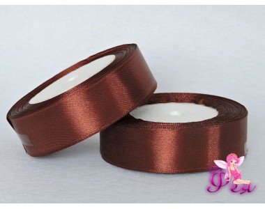 Атласная лента 25 мм, цв. шоколадный -1 м.