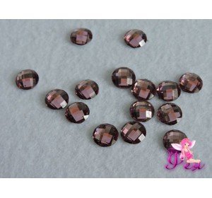 Стразовые серединки пластик  светло-коричневого цвета  10мм