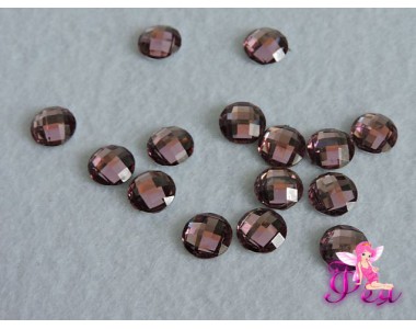 Стразовые серединки пластик  светло-коричневого цвета  10мм