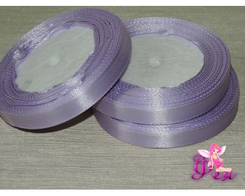 Атласная лента 12 мм, цв.  светло-сиреневый - 1 м