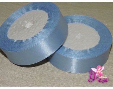 Атласная лента 25 мм, цв. серо-голубой - 1 м