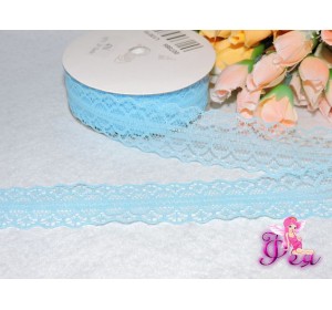 Кружево капрон 25мм нежно-бирюзового цвета - 1м