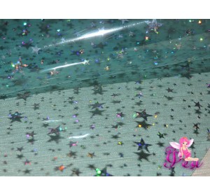 Декоративная пленка "Звезды" 0,5 мм, цв. голубой