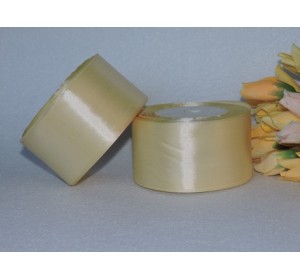 Однотонная атласная лента 50 мм*23 м, цв. молочный №02