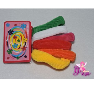 Резинки для волос 4,5 см, цв. микс цветной 6 шт.