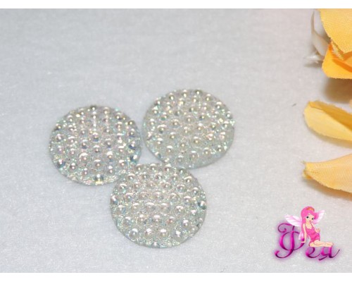 Серединки пластик (перламутр.) 25мм