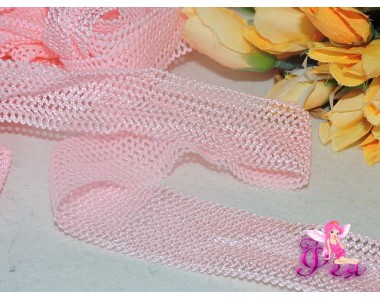 Резинка декоративная  3.7см розового цвета